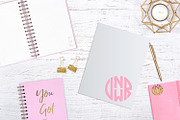 4 Letter Circle Monogram Font & Kit, a Font by CraftyLittleNodes (Thumbnail 6 of 10)