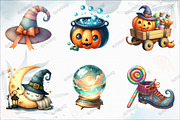 Cute Halloween Witch Clipart Png Bun, a Graphic by designcity5 (Thumbnail 3 of 5)