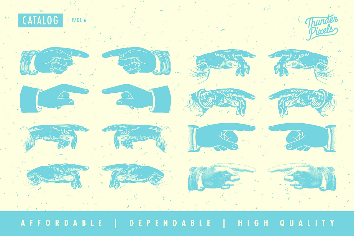 Hand Pointers & Indexes - BRMV 01, an Illustration by Thundr Co. (Photo 8 of 12)
