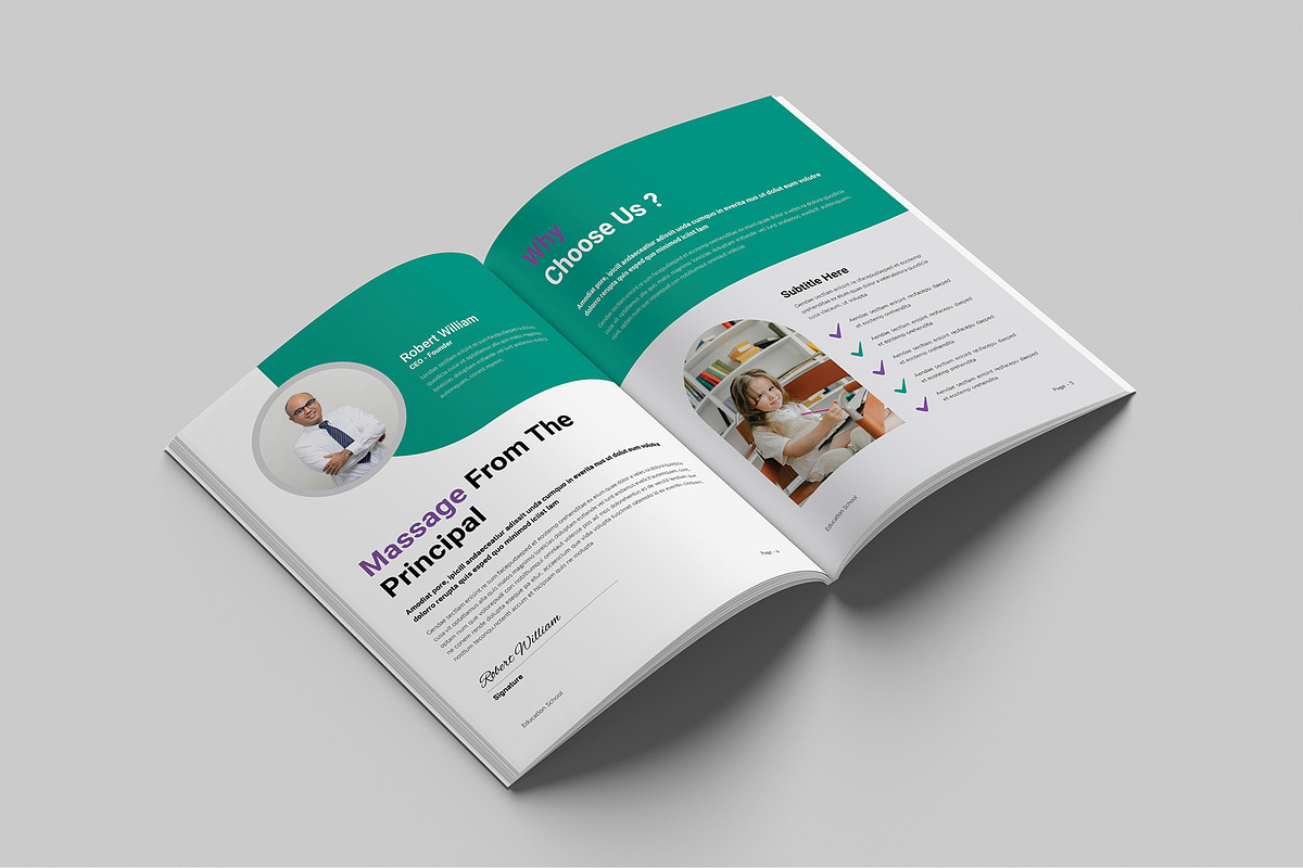 Education School Plan Template, a Brochure Template by Cleffon_Graphic_Studio (Photo 3 of 9)