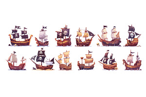 Shipwrecked vessels cartoon vector, an Object Illustration by Stock-Smart-Start