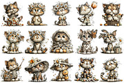 Whimsical Easter Cat Clipart Bundle, an Illustration by OK Design (Thumbnail 3 of 6)