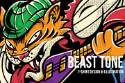 Beast Tone T-Shirt Illustration, an Animal Illustration by badsyxn (Thumbnail 1 of 5)