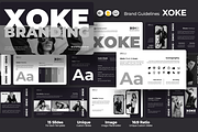Xoke Brand Guidelines Google Slides, a Presentation Template by Iqsiart Studio (Thumbnail 1 of 3)