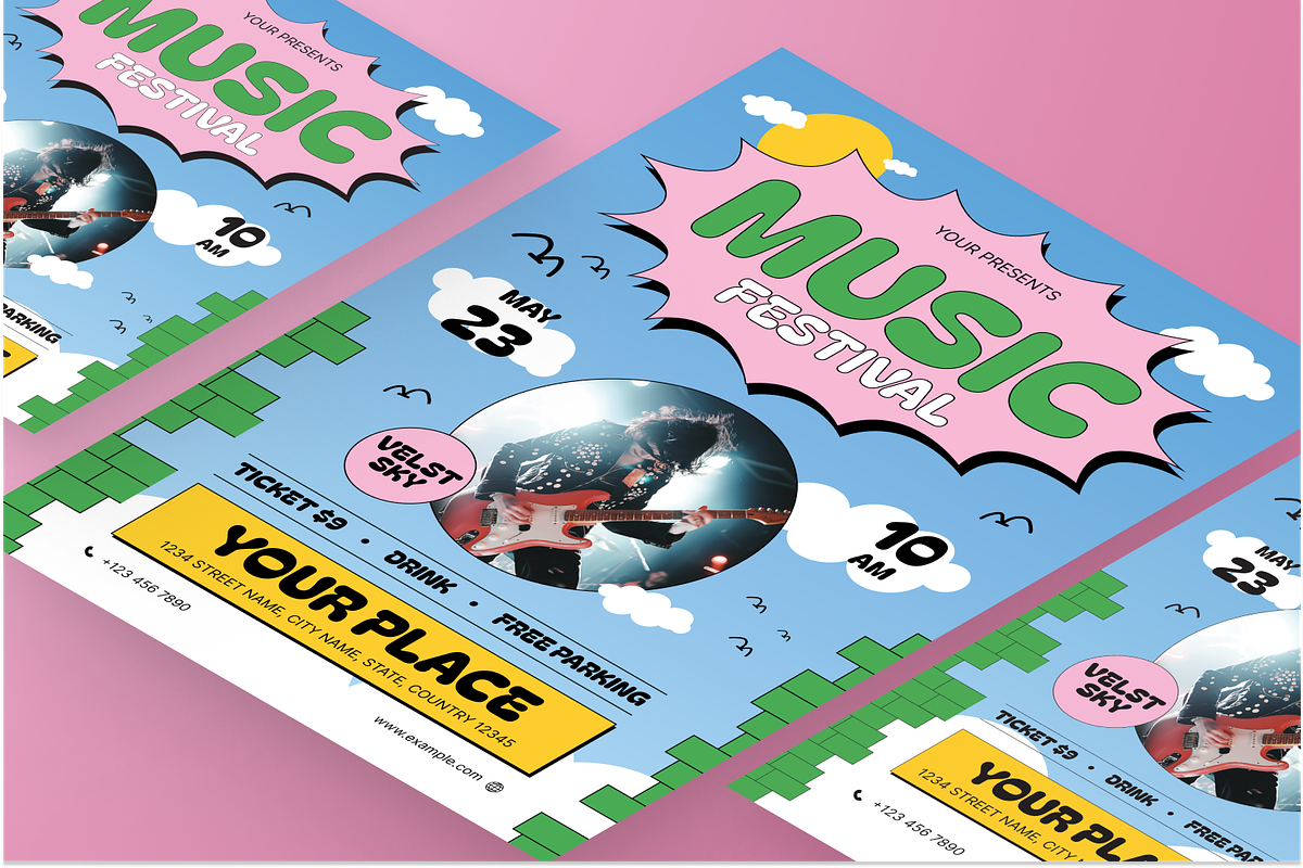 Music Fest Flyer Set, a Flyer Template by Annora Studio (Photo 6 of 6)