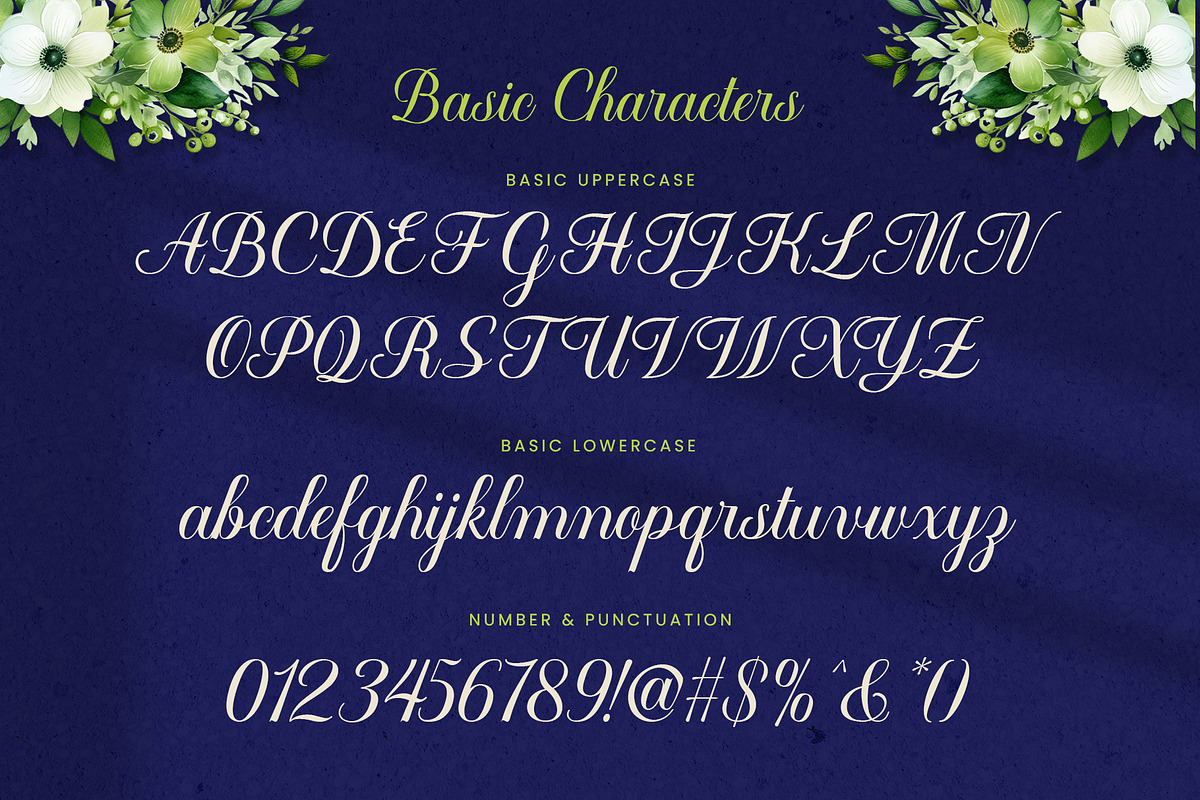 Flowmery Typeface, a Script Font by alit design (Photo 6 of 15)