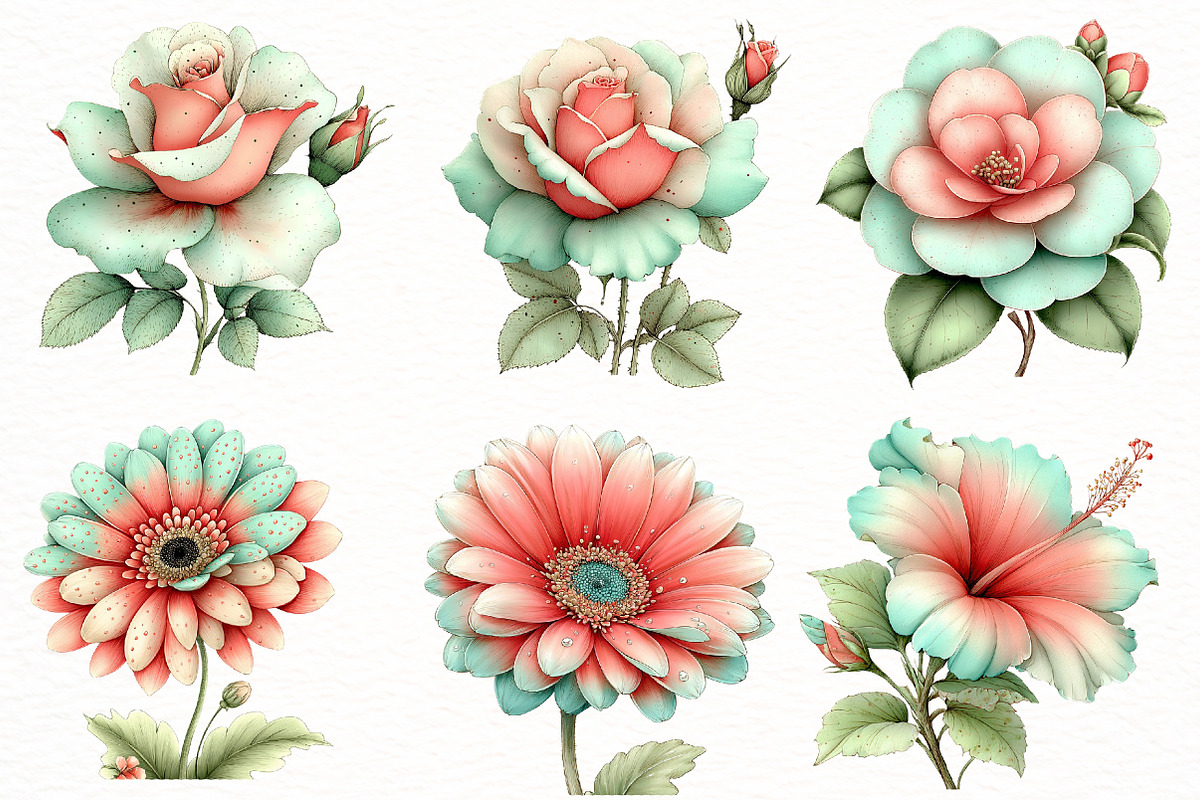 Whimsical Spring Flower clipart, an Illustration by Designworld (Photo 4 of 8)
