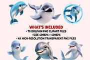 Dolphin PNG Clipart Bundle, a Graphic by M9 Design (Thumbnail 9 of 9)