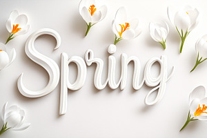 Spring-themed banner featuring white, an Abstract Photo by Imaginarium