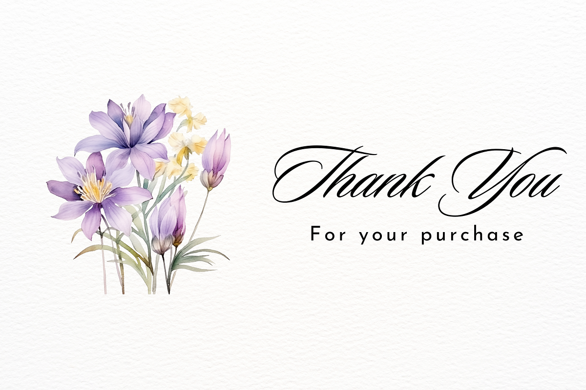 Watercolor Medicinal Flowers Clipart, a Decorative Illustration by New-School-Wave (Photo 5 of 5)