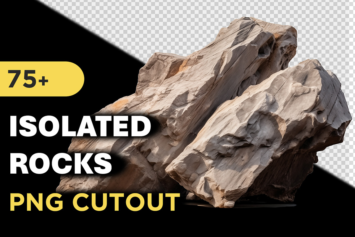75+ PNG Cutout Isolated Rocks, an Object Graphic by Mikel Blazgad (Photo 1 of 9)