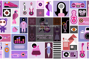 Set Of Vector Design Elements, an Object Graphic by danjazzia