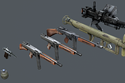 WWII Weapon Pack, an Object 3D Model by Beatheart Creative Studio (Thumbnail 7 of 15)