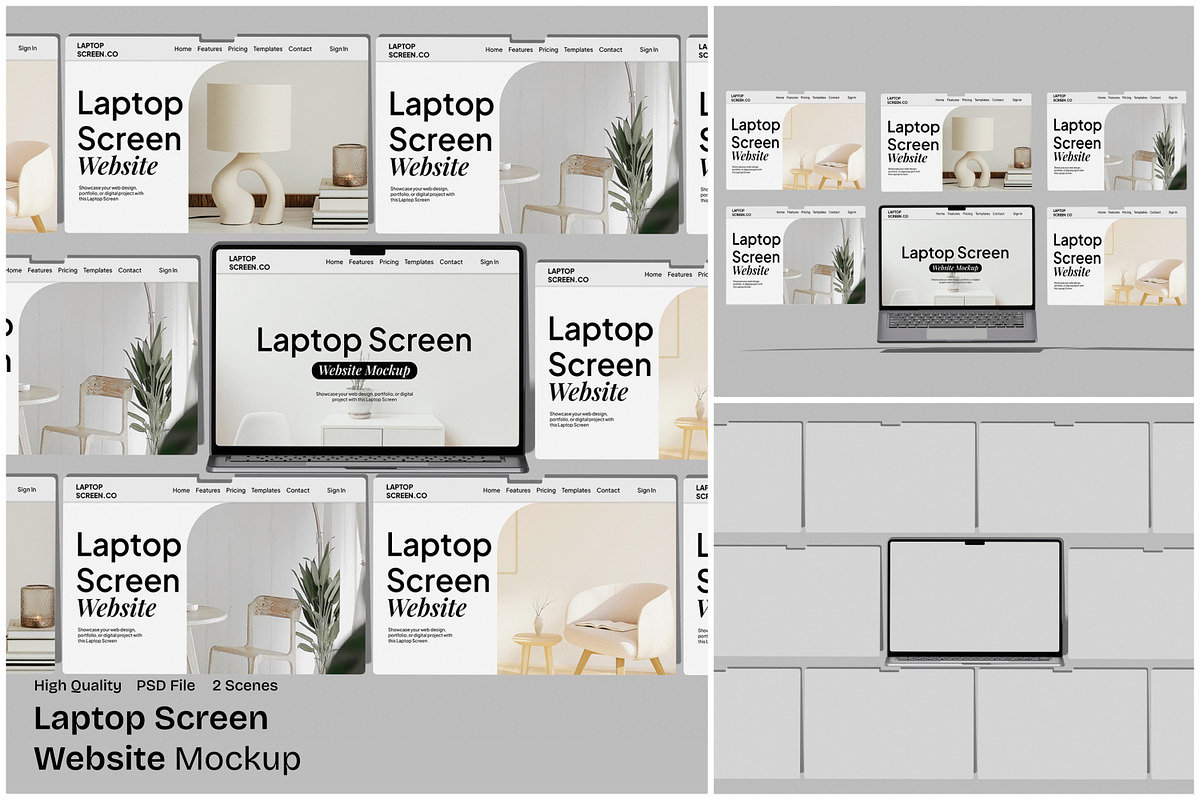 Laptop Screen Website Mockup, a Wearable Device Mockup by Unerispace (Photo 1 of 4)