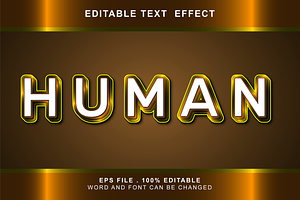 Human Text Effect Editable