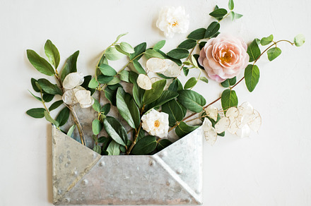 Wedding Mockup Flowers Styled Stock