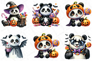 Cute Halloween Panda Clipart, an Illustration by DreamPrint404 (Thumbnail 3 of 5)
