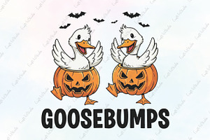 Halloween Goose Spooky Season, an Illustration by CraftArtStudio