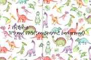 Dinosaurs watercolor set, an Animal Illustration by IvanFet (Thumbnail 3 of 3)