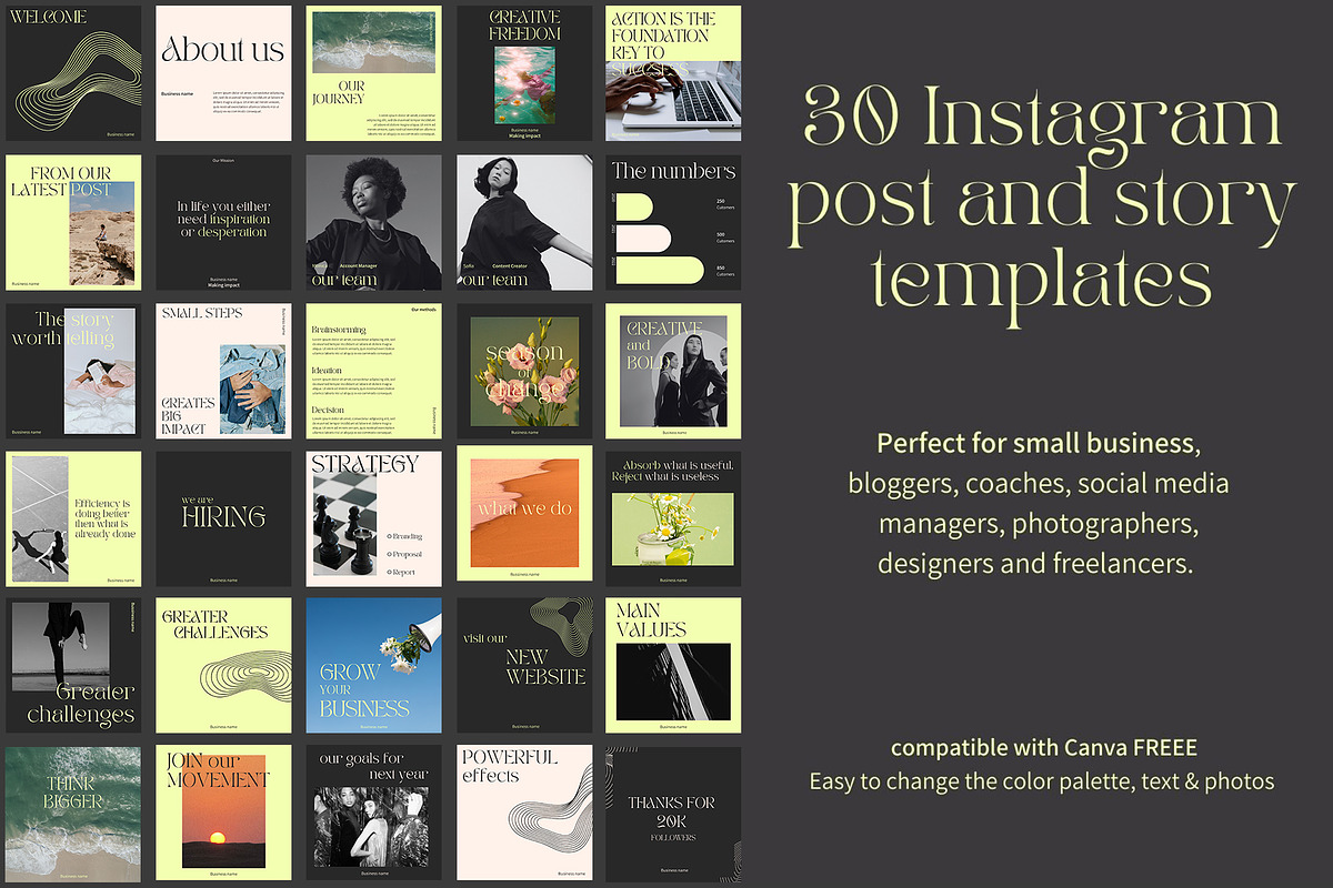 Business instagram canva template, a Templates & Theme by hk__dsgn (Photo 2 of 9)