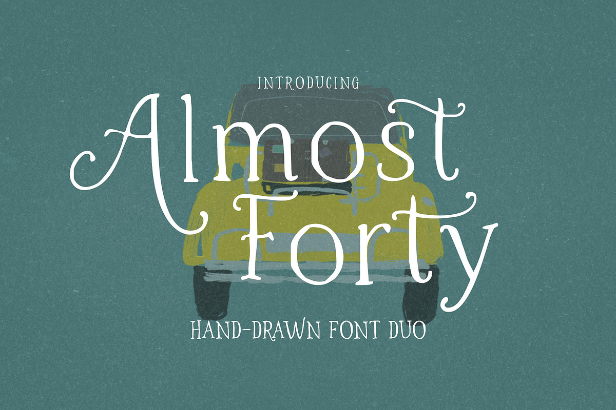 Almost Forty – Dual Font Set, a Handwritten Font by deadlock studio (Photo 1 of 11)