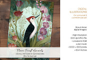 Forest Flower Animals Postcards, an Animal Illustration by The Dutch Lady Designs (Thumbnail 4 of 7)