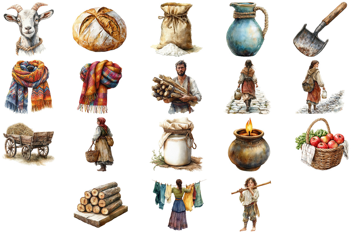 Medieval Peasants PNG, an Illustration by Craft Nest (Photo 2 of 4)