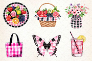 Black and Pink Gingham Summer, an Illustration by Dream Creation (Thumbnail 3 of 6)