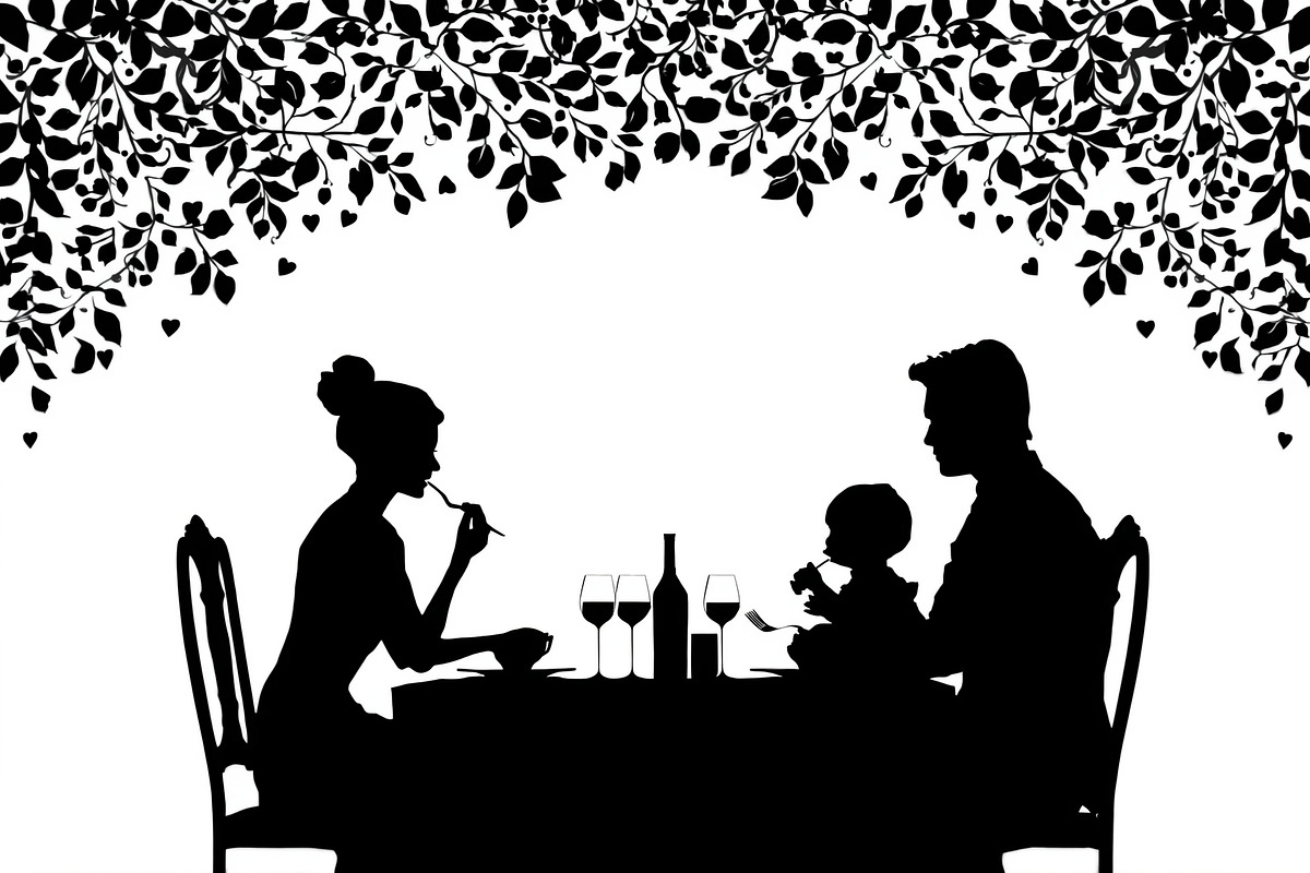 Minimalist family eating dinner, an Illustration by Amazin_art (Photo 17 of 17)