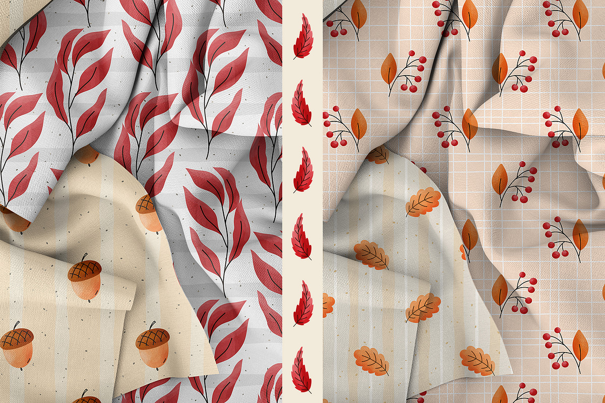 Autumn Leaves Watercolor vector set, a Pattern Graphic by alia.kurianova (Photo 5 of 9)