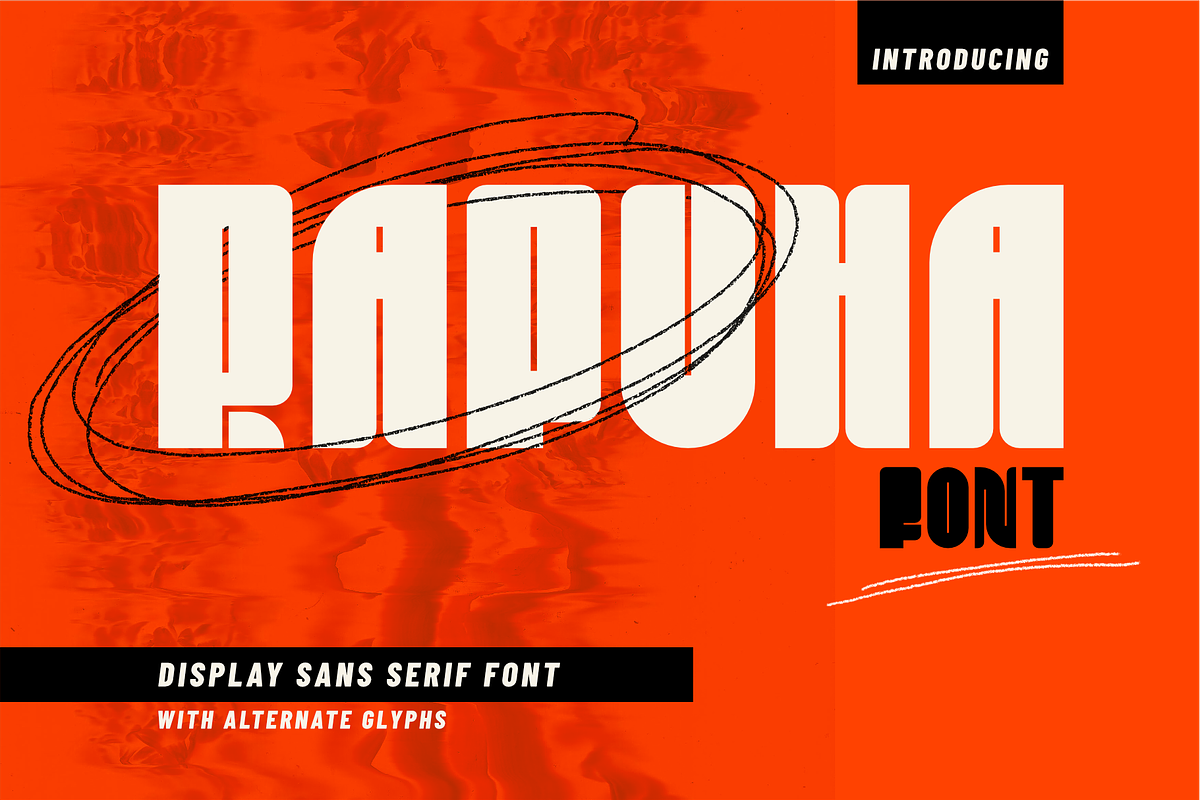 Rapuha - geometric display typeface, a Sans Serif Font by Pásha (Photo 1 of 7)
