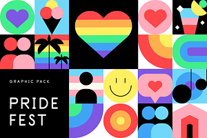 Pride Fest. Graphic pack.