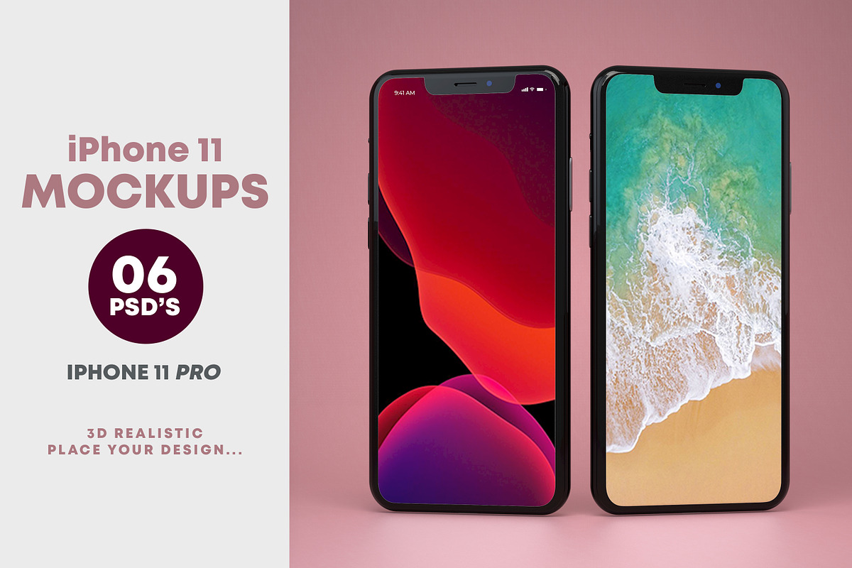 Set of iPhone 11 PRO Mockups, an iPhone Mockup by StyleMockups (Photo 13 of 13)
