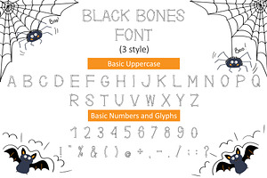 Black Bones Halloween Font