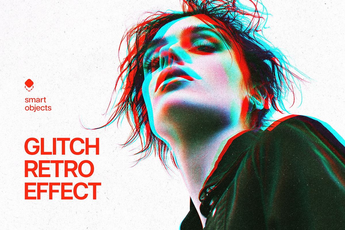 Glitch Retro Photo Effect, a Layer Style Add-On by Design Squad (Photo 1 of 3)