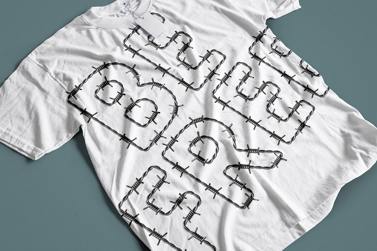 Barbed Wire Font, a Font by Handmadefont (Photo 6 of 9)