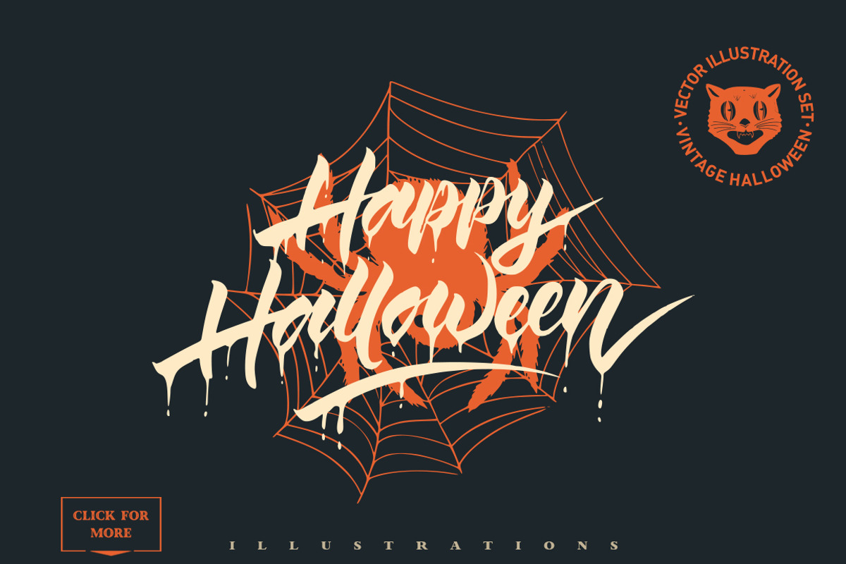 Vintage Halloween Bundle 300+, an Illustration by Retro Machine (Photo 7 of 15)