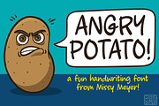 Angry Potato: fun handwriting font!, a Handwritten Font by Missy Meyer (Thumbnail 1 of 8)