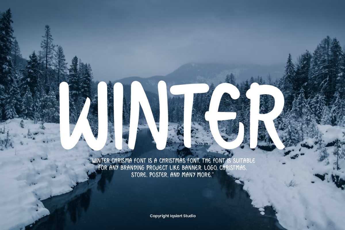 Winter Chrisma - Christmas Font, a Handwritten Font by Iqsiart Studio (Photo 6 of 7)