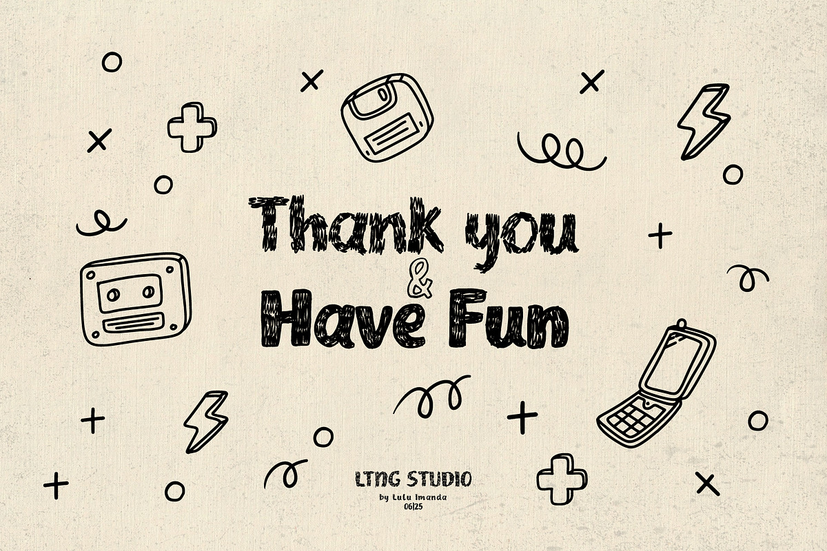 Scribble Dribble - Doodle hand-drawn, a Handwritten Font by LTNG STUDIO (Photo 9 of 9)