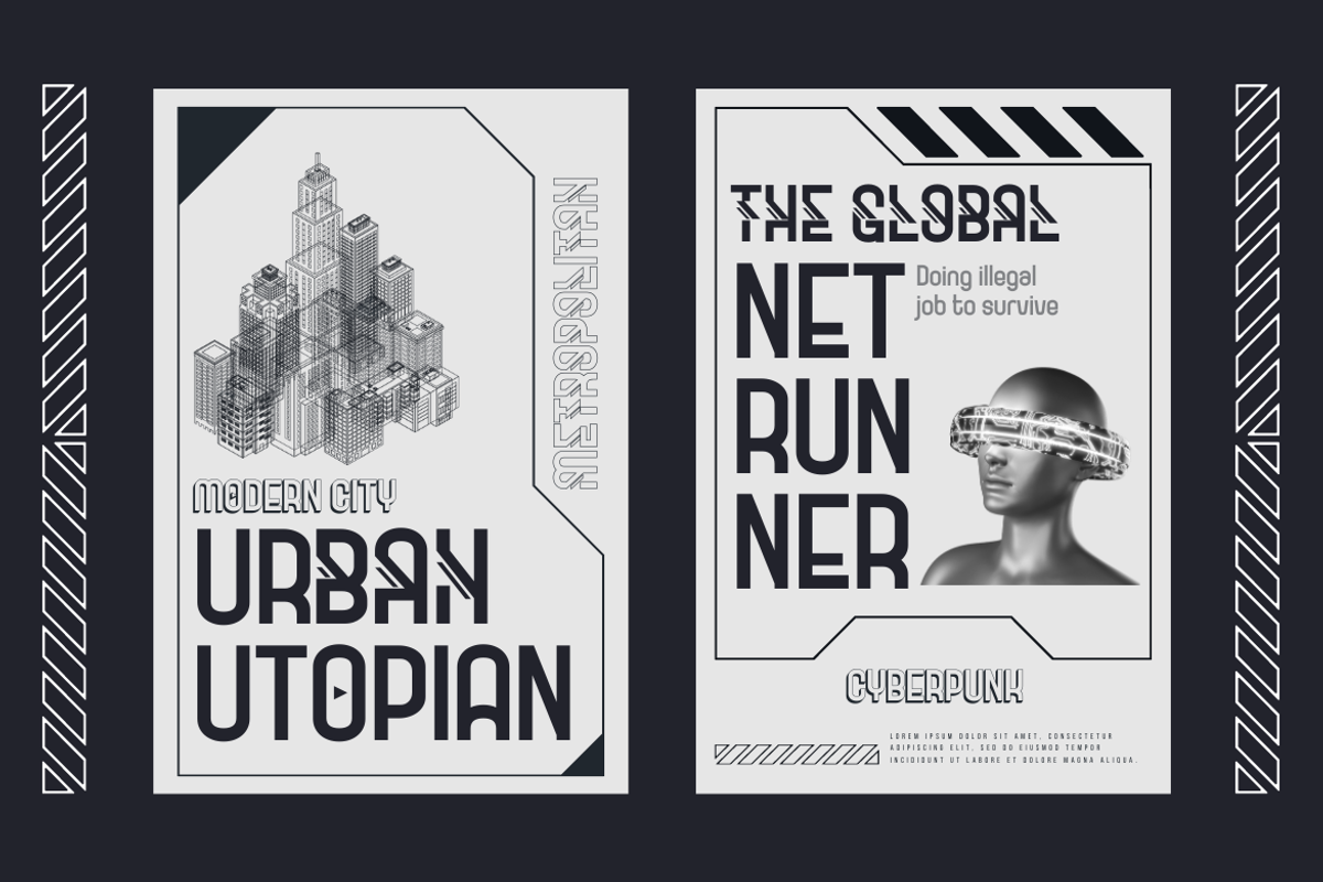 Goxac | Futuristic Font, a Sans Serif Font by twinstd (Photo 9 of 13)