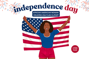 Independence Day Black Women Clipart