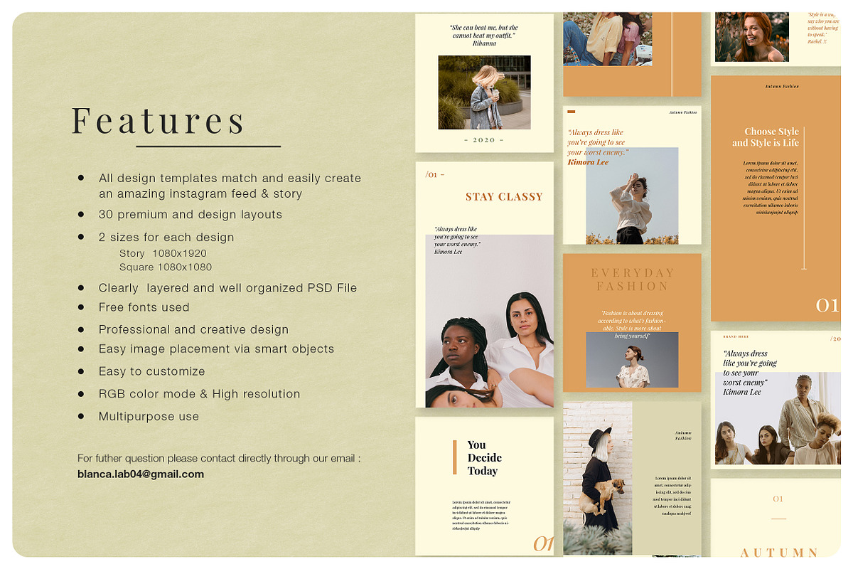 Feminine Instagram Pack Blogger