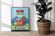 Retro Picnic Time Flyer Template, a Flyer Template by Tiptop Graphic (Thumbnail 2 of 5)