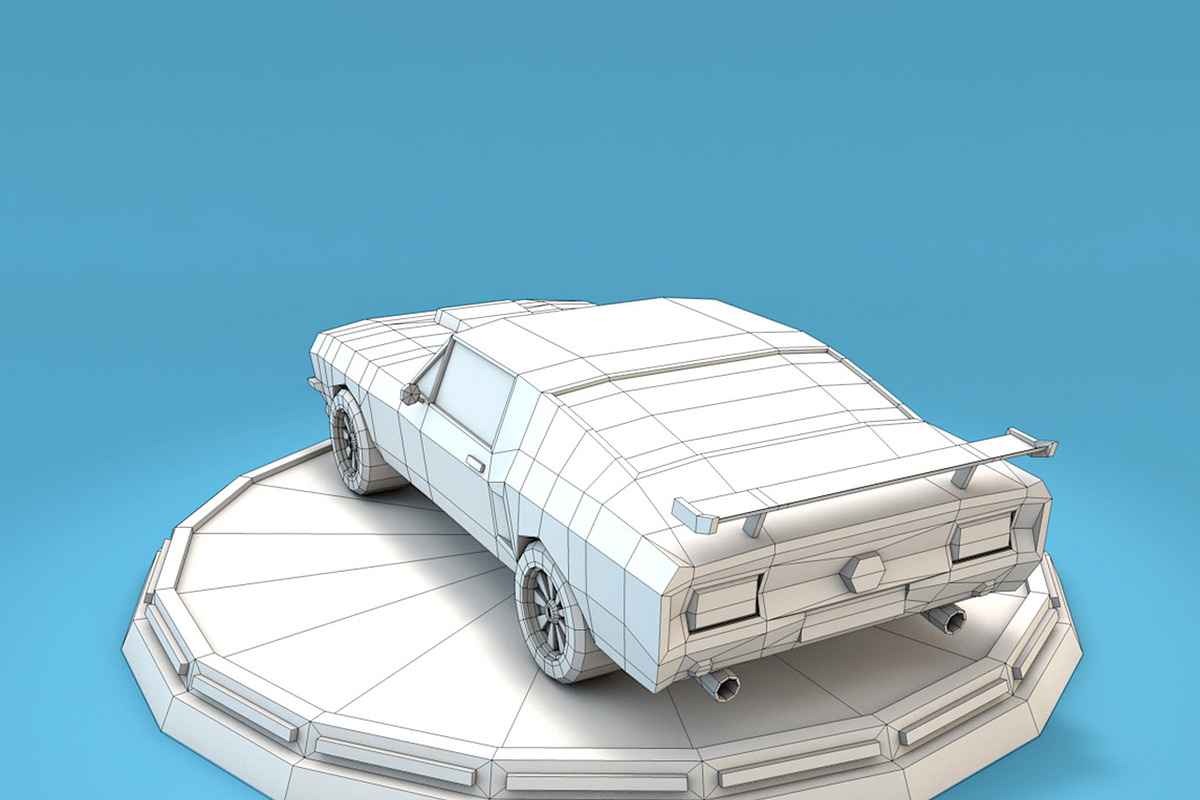 Cartoon Mustang Car Low Poly, a Cars & Vehicle 3D Model by Low Poly Lab (Photo 6 of 7)