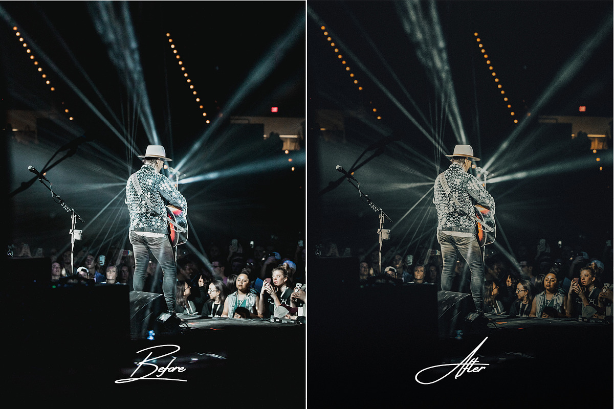 Concert presets for Lightroom, a Preset Add-On by RV / Presets | AI Images (Photo 3 of 6)