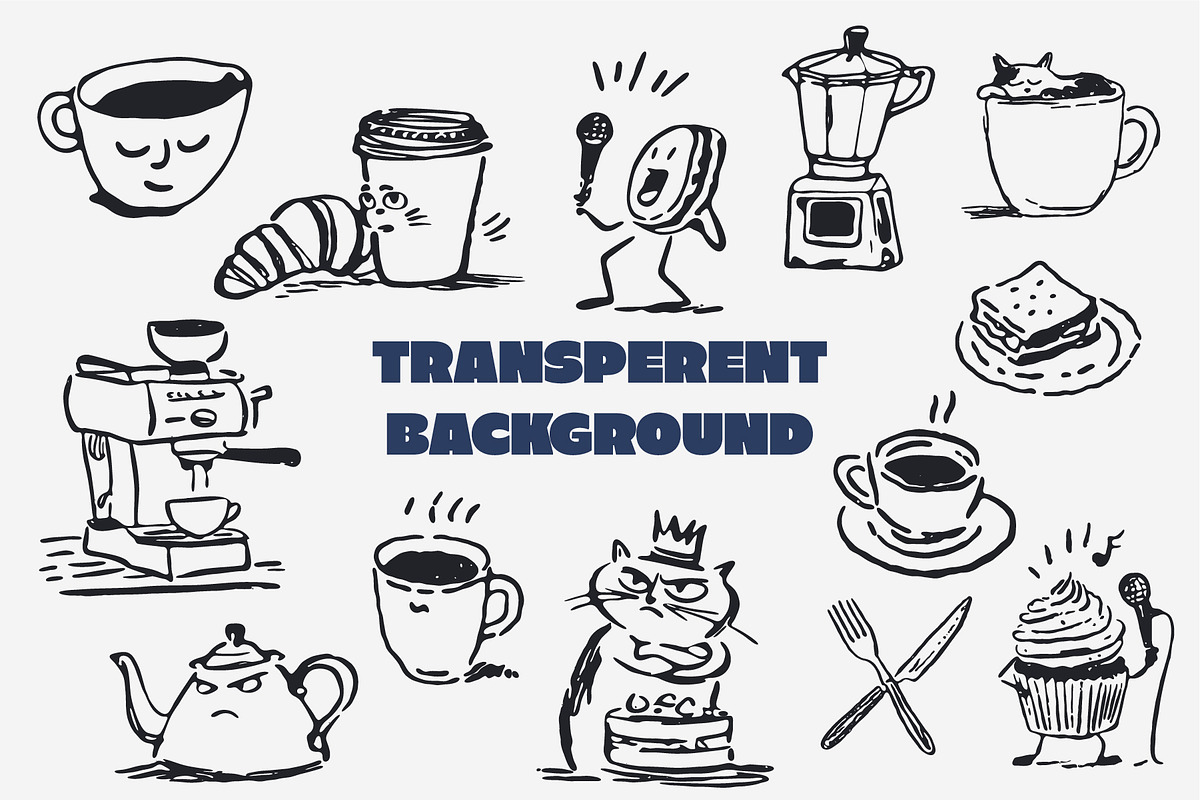 Hand Drawn Coffee Clipart Bundle, a Food Illustration by The Layered Art (Photo 4 of 5)