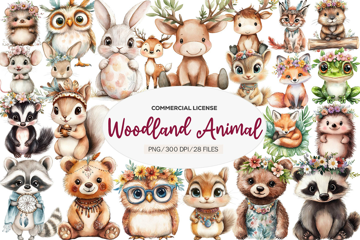 Boho Woodland Animal, Baby Animals, an Illustration by CreationArt (Photo 1 of 5)