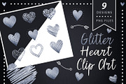 Silver Glitter Heart Clip Art, a Graphic by ConfettiBears (Thumbnail 1 of 5)