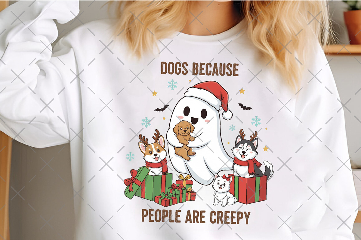 Funny Christmas Dogs PNG, an Illustration by Craft Nest (Photo 2 of 6)